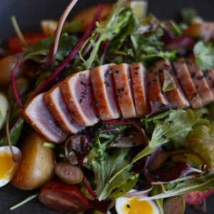 Ensalada niçoise (atún, huevo y judías verdes)  catering Bocaditos Marlene Mataró
