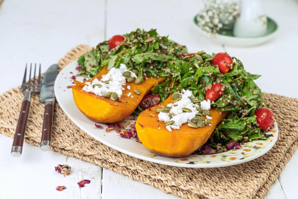 Ensalada de quinoa con verduras asadas  catering Bocaditos Marlene Mataró