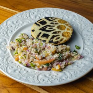Ensalada de quinoa con verduras asadas  catering Bocaditos Marlene Mataró
