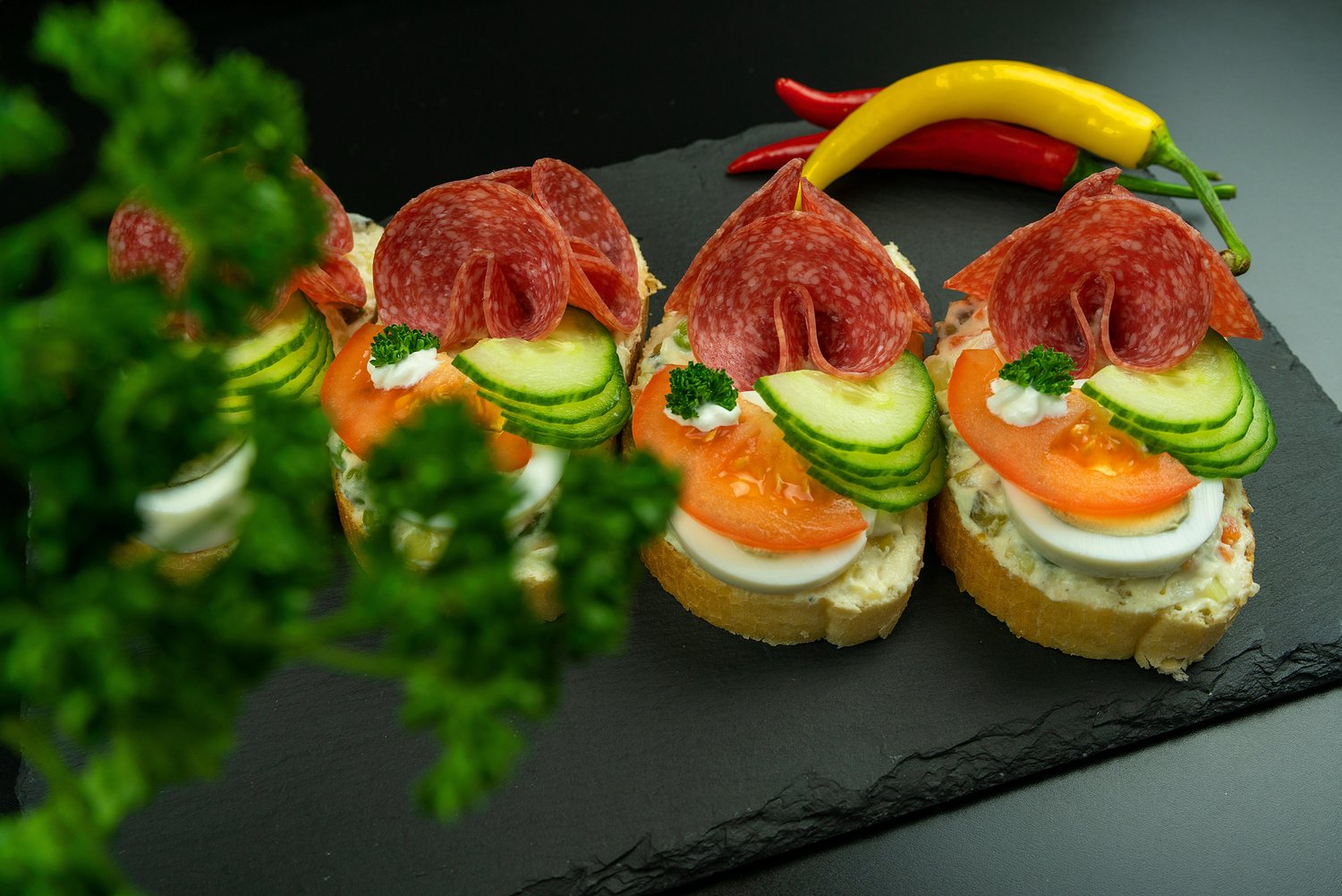 Mini bocadillo de salchichón ibérico (6 u) catering Bocaditos Marlene Mataró