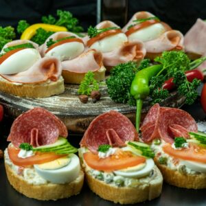 Mini bocadillo de salchichón ibérico (6 u)  catering Bocaditos Marlene Mataró